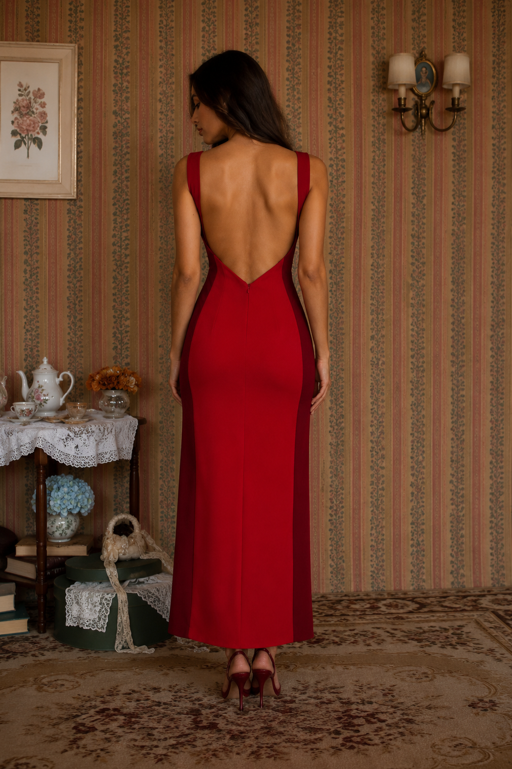 Valentine Sculpted Column Dress